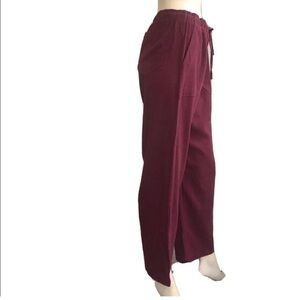 J & CE relax fit pants burgundy adjustable straps